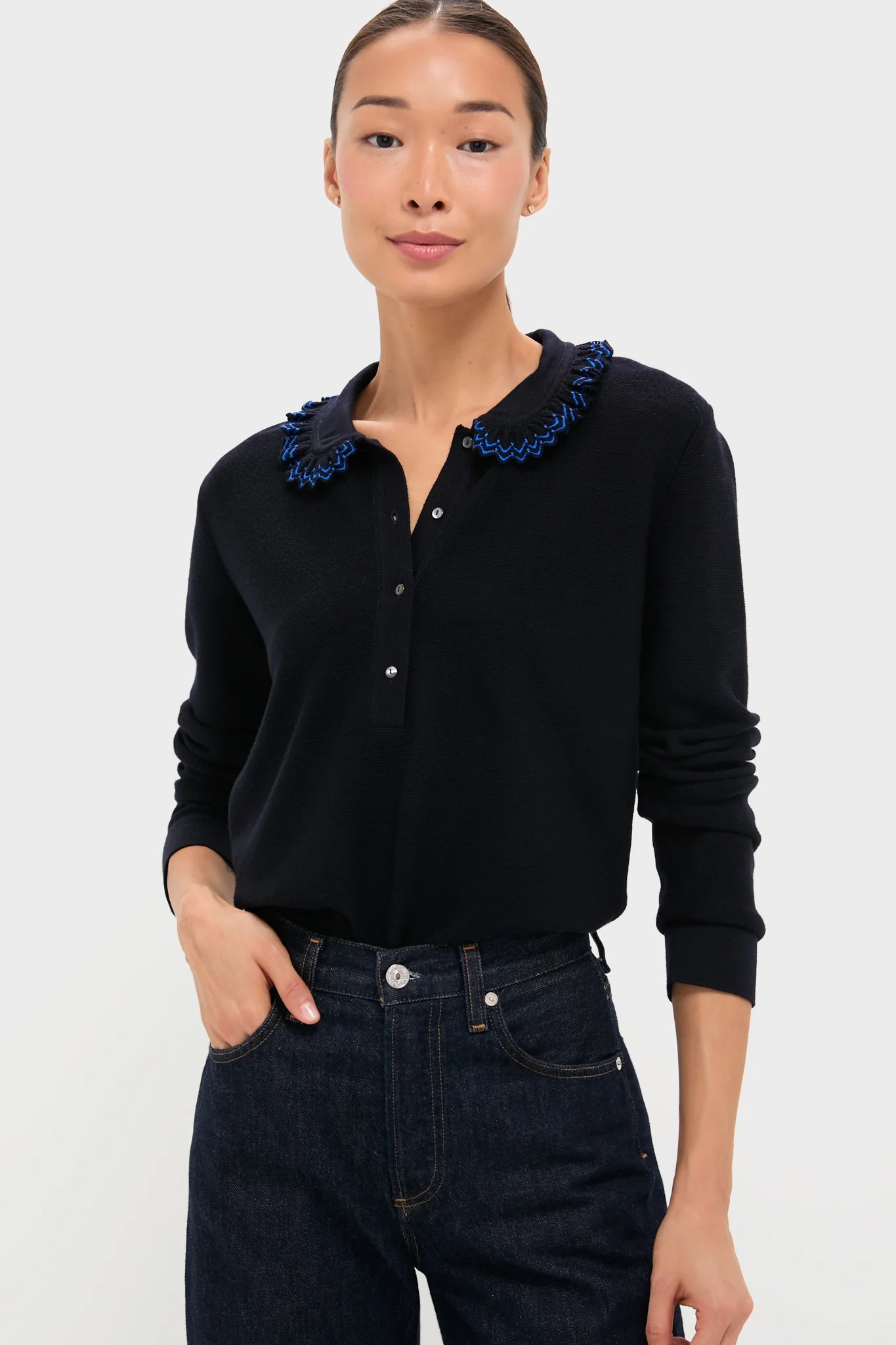 Ladies Navy Tops